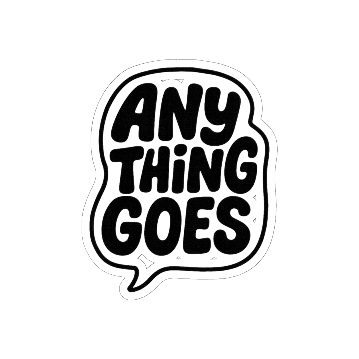 Anything Goes Emma Chamberlain Podcast Sticker | Playful Vinyl Decal