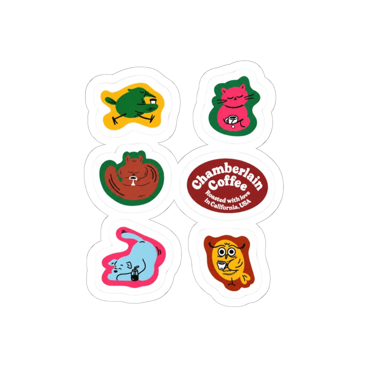 Emma chamberlain coffee sticker set - Emma Chamberlain official Stickers merch