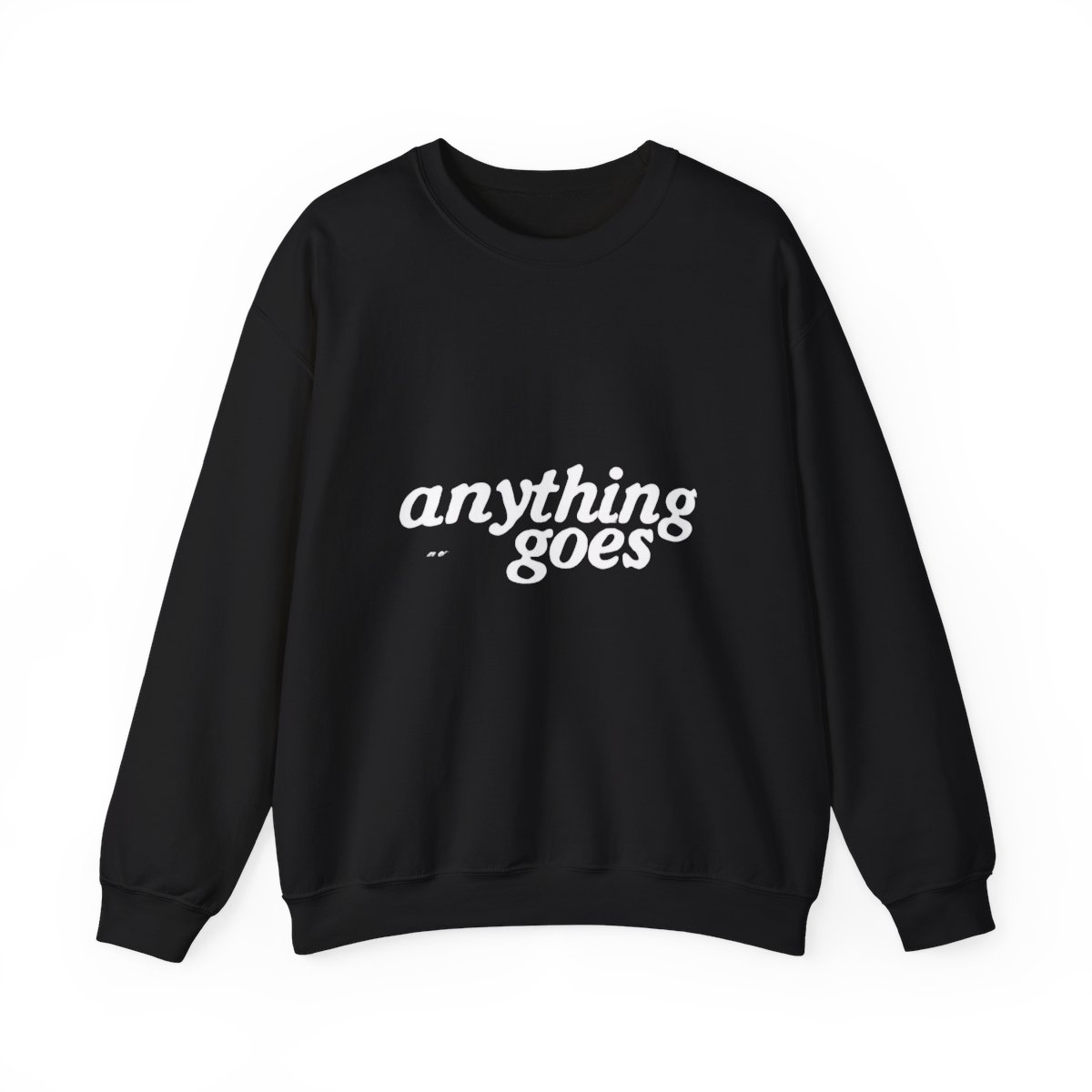 Anything Goes Crewneck Vintage Black — official Emma Chamberlain Sweatshirts