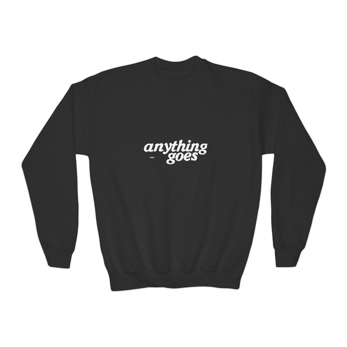 Anything Goes Kids Crewneck Vintage Black