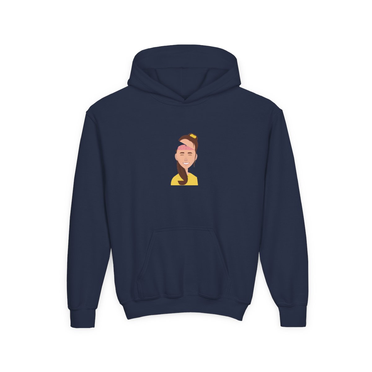 Emma Chamberlain Merch STUPID GENIUS PODCAST Hoodie Kids Hoodie - Q-Finder — official Emma Chamberlain Hoodies